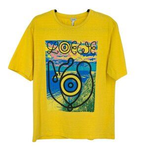 Loewe Graphic Art T Shirt Abstract Logo Designer Luxury Streetwear Resort Size L
